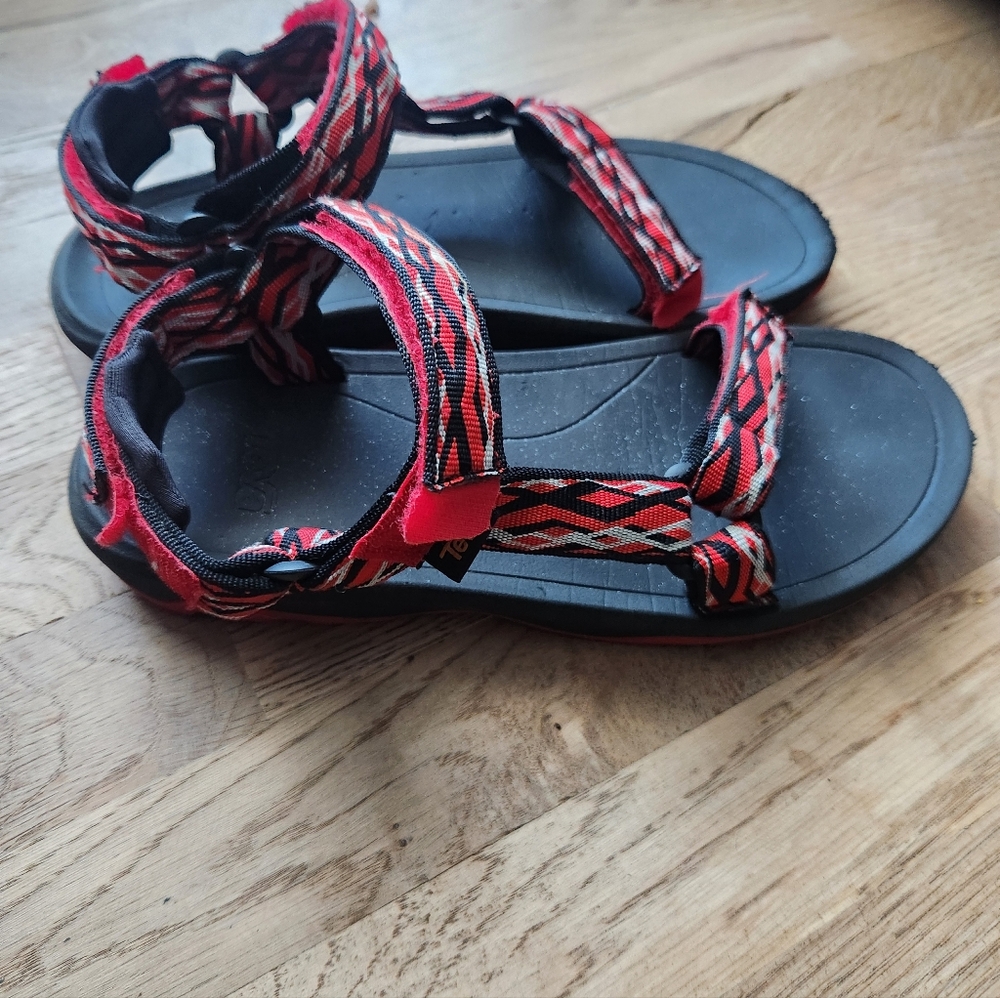 Teva Red and Black Sandals